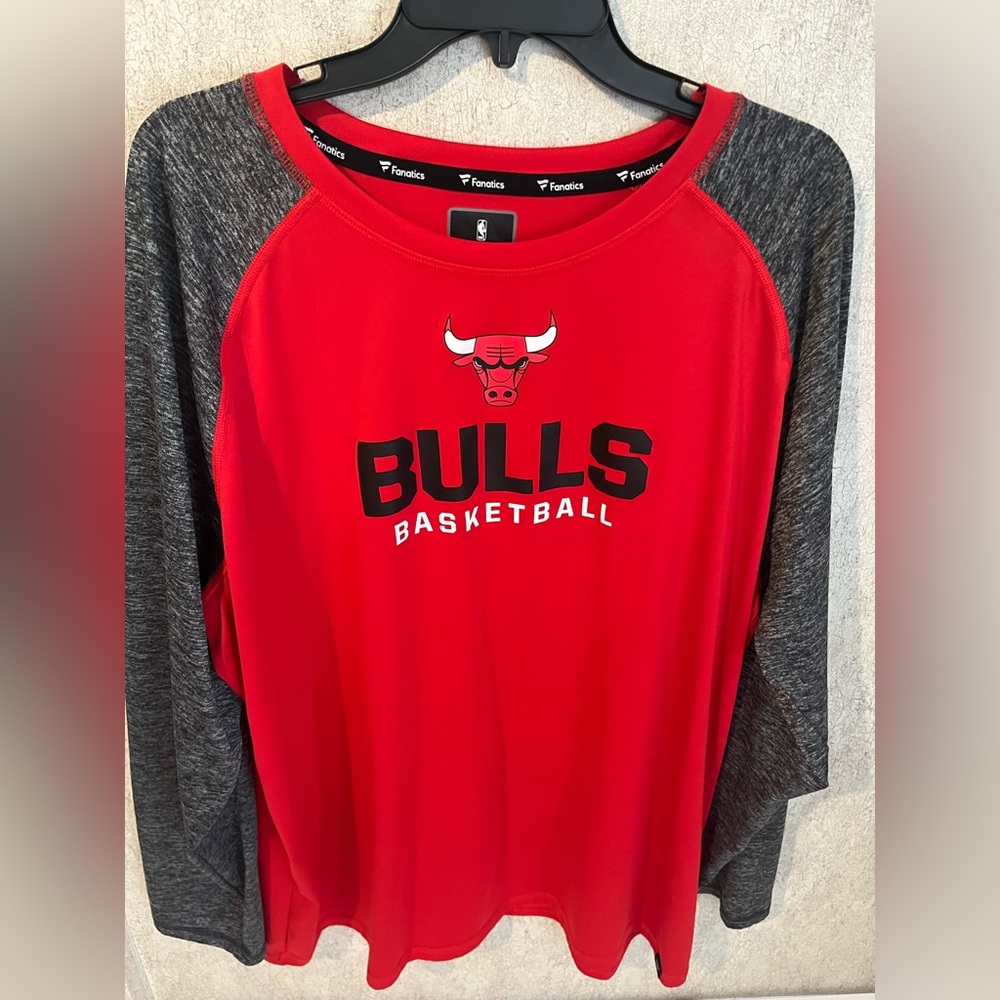 Fanatics Chicago Bulls Red and Black NBA Shirt Men’s 3x